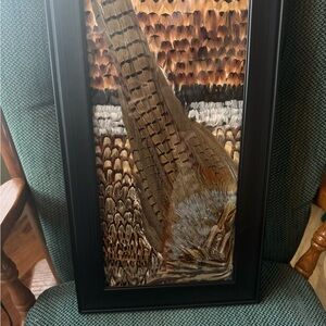 Framed Feather Art Decor